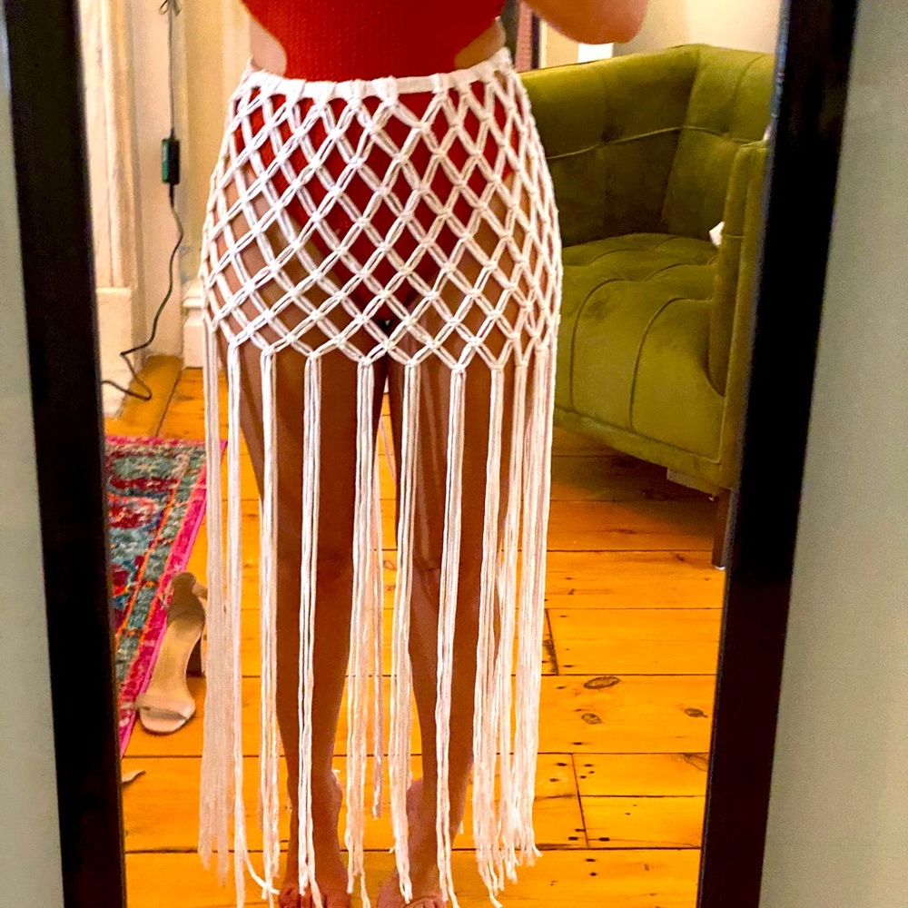 Fun White Bathing Suit Coverup